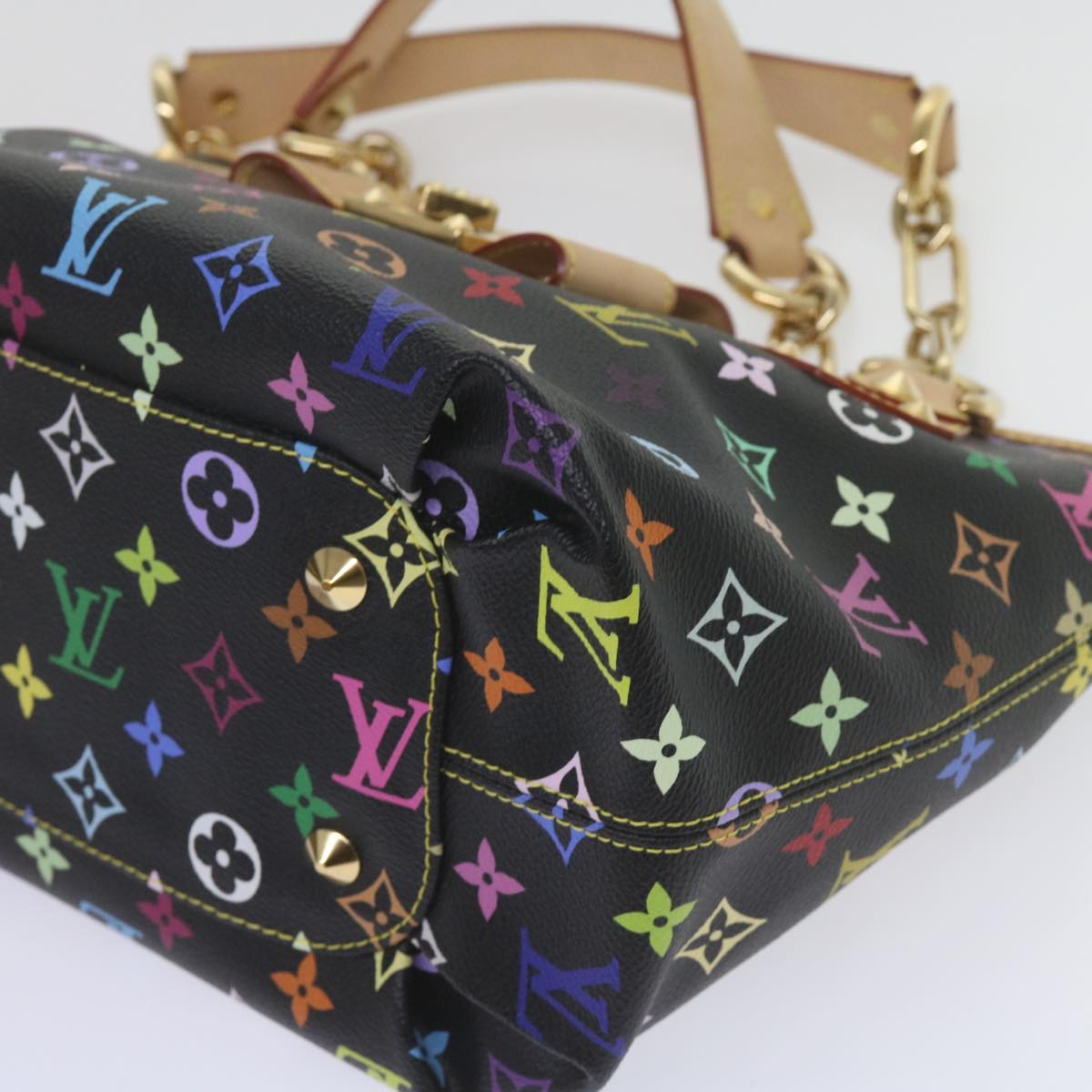 LOUIS VUITTON Monogram Multicolor Annie MM Shoulder Bag Black M40308 60084A