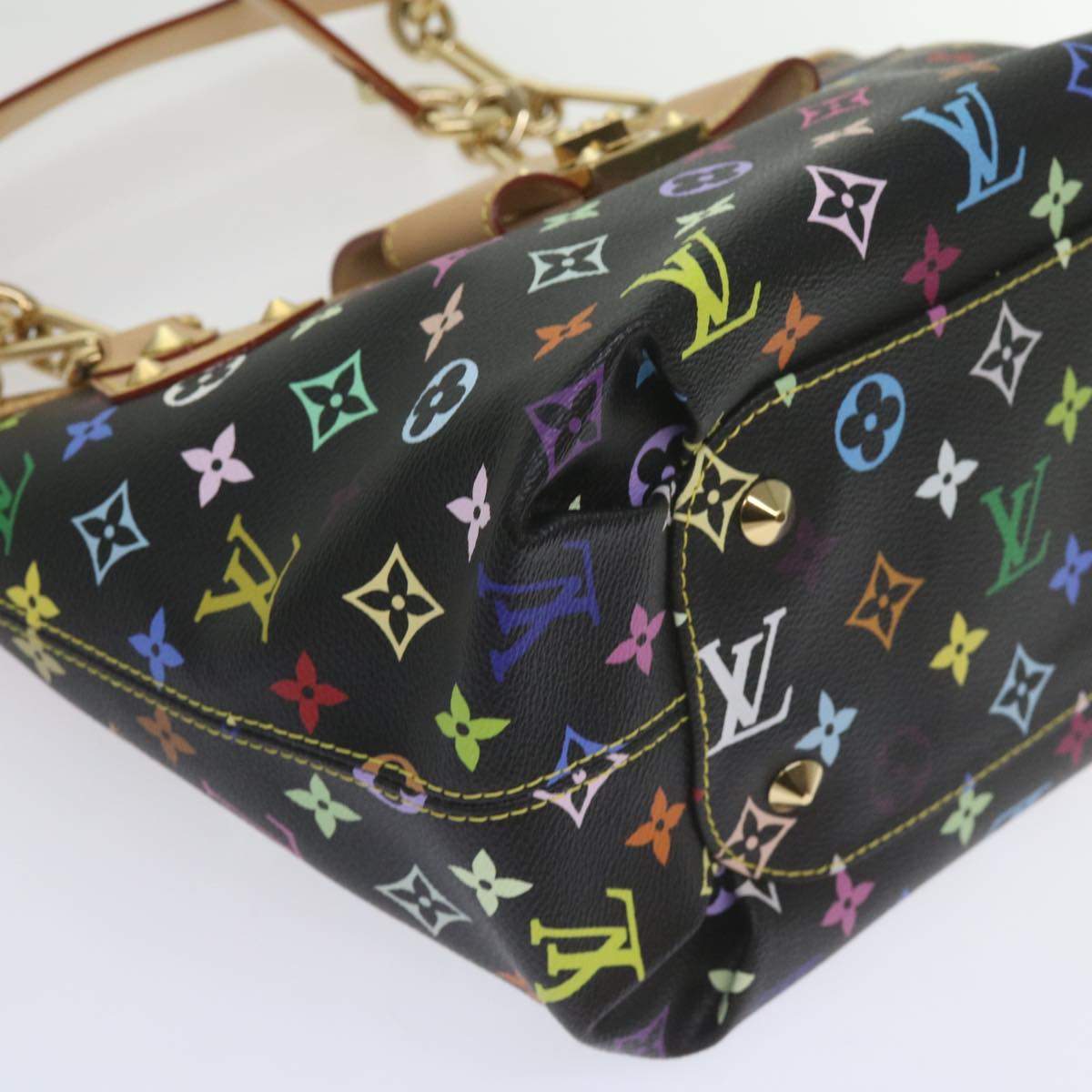 LOUIS VUITTON Monogram Multicolor Annie MM Shoulder Bag Black M40308 60084A