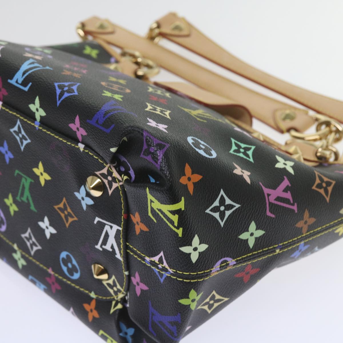 LOUIS VUITTON Monogram Multicolor Annie MM Shoulder Bag Black M40308 60084A
