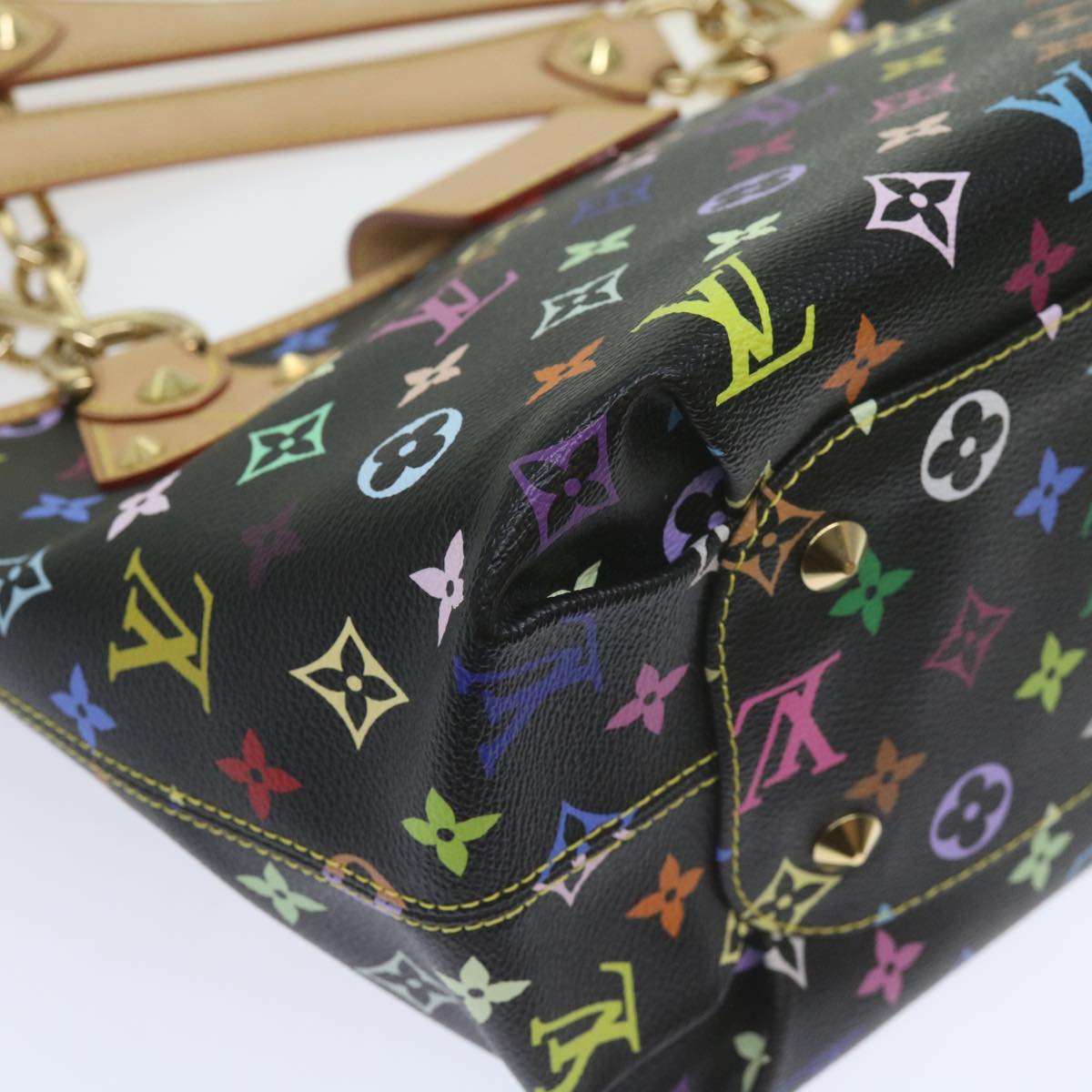 LOUIS VUITTON Monogram Multicolor Annie MM Shoulder Bag Black M40308 60084A