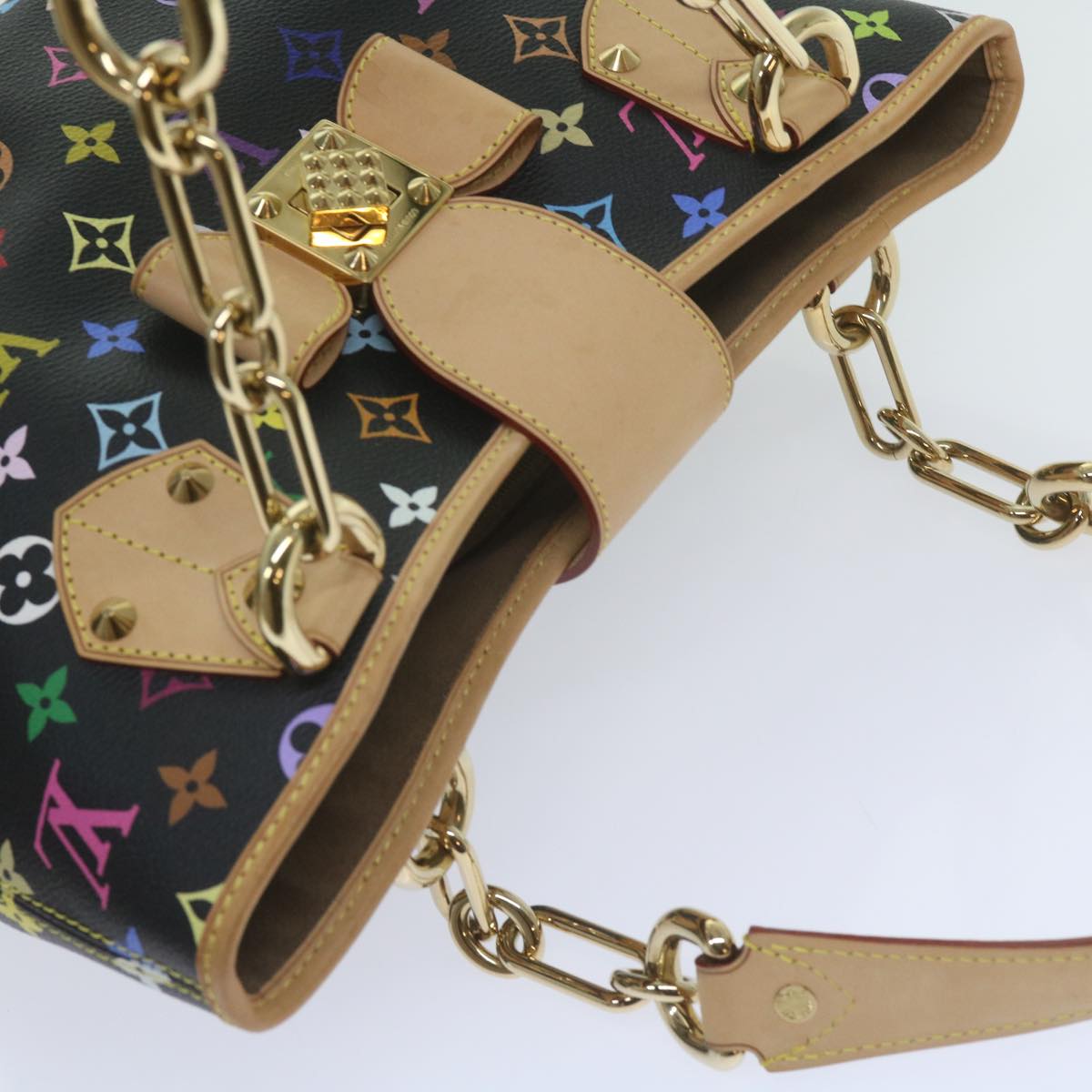 LOUIS VUITTON Monogram Multicolor Annie MM Shoulder Bag Black M40308 60084A
