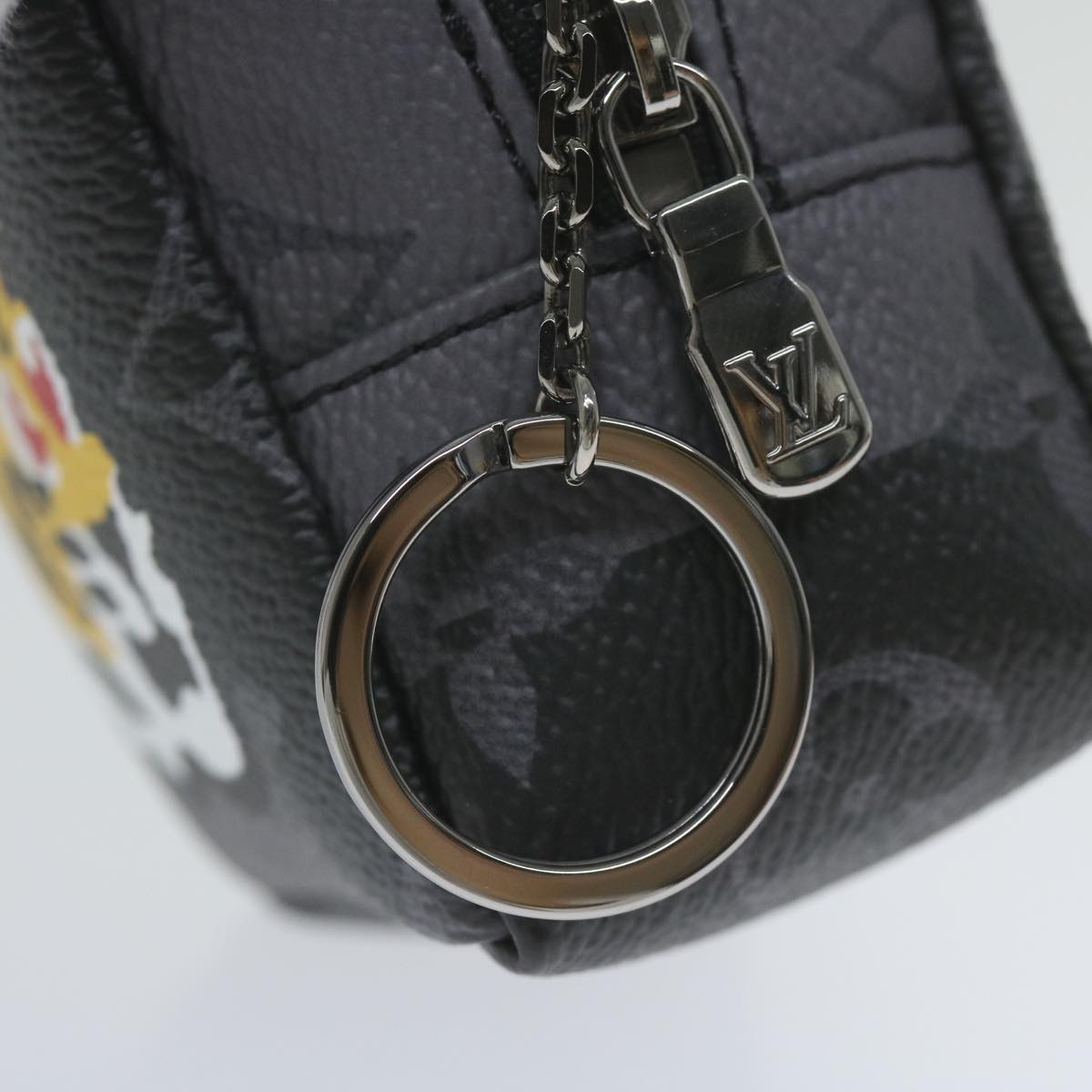 LOUIS VUITTON Monogram Eclipse Stripe NIGO Porte Cles Squared MP3224 60208S