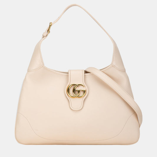 Luxury Gucci Trending 2025 Beige Medium Leather Aphrodite Crossbody