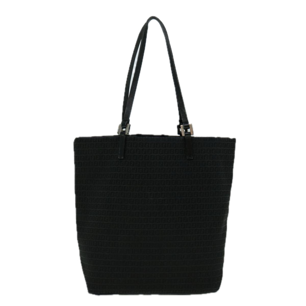 Luxury FendiZucchino Canvas Tote Bag Black60280