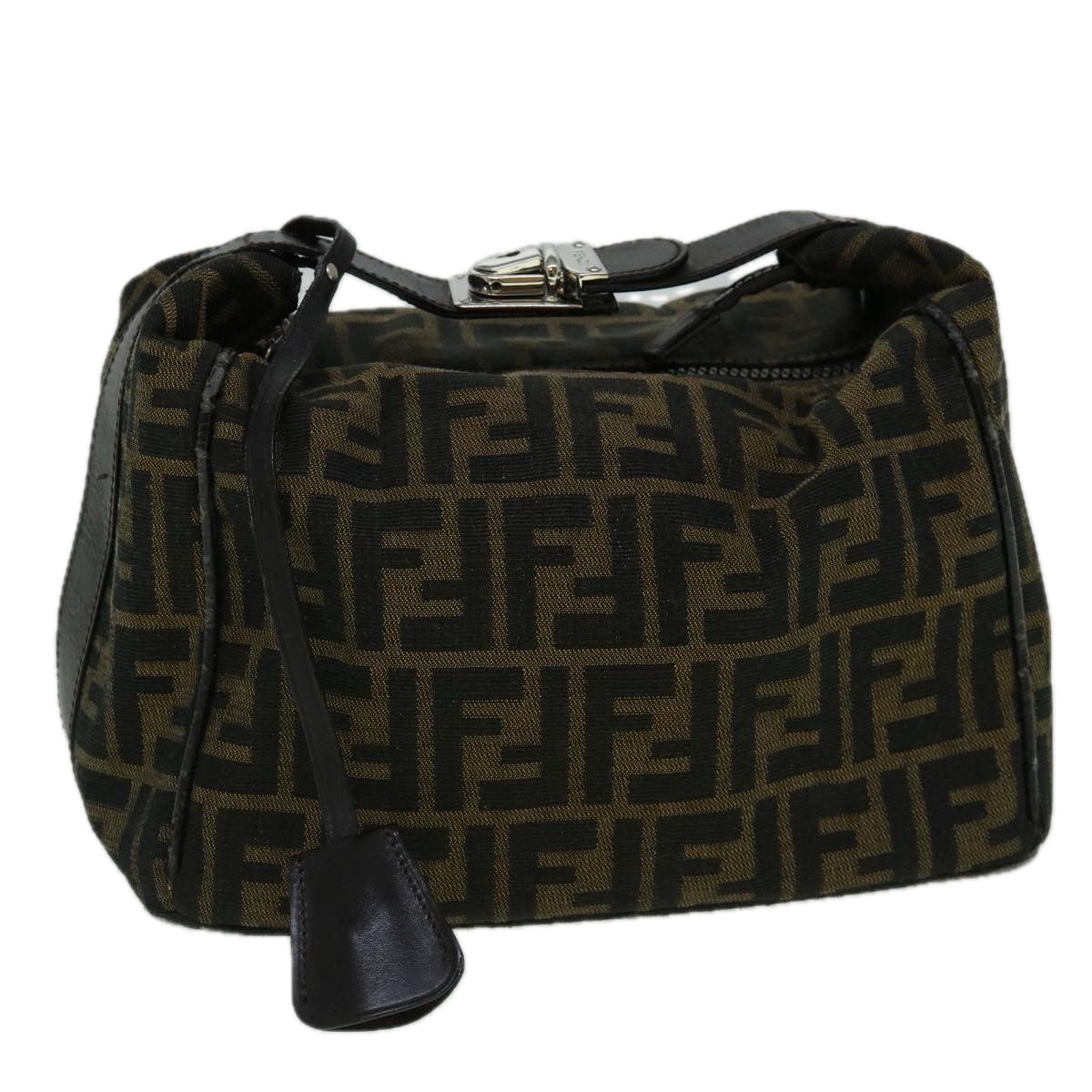 Luxury FendiZucca Canvas Vanity Hand Bag Brown60287