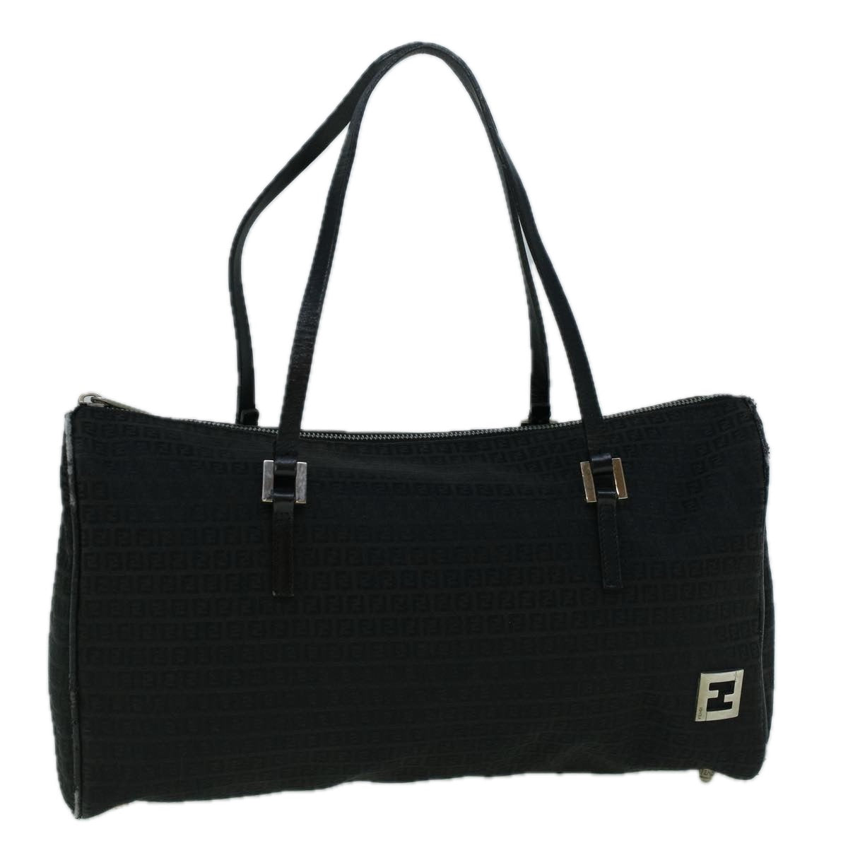 Luxury FendiZucchino Canvas Tote Bag Black60395