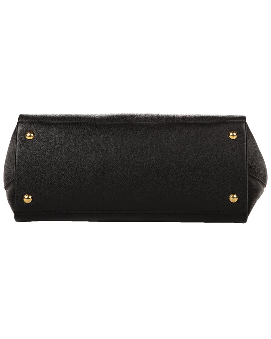 Louis Vuitton Black Calfskin Leather Lockme Tassels Tote ( )