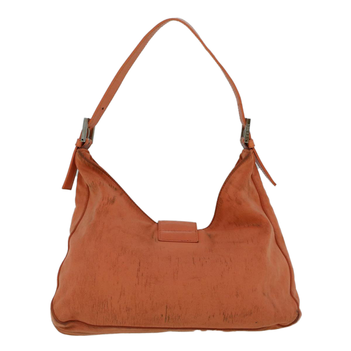 Luxury FendiMamma Baguette Shoulder Bag Nylon Orange60423