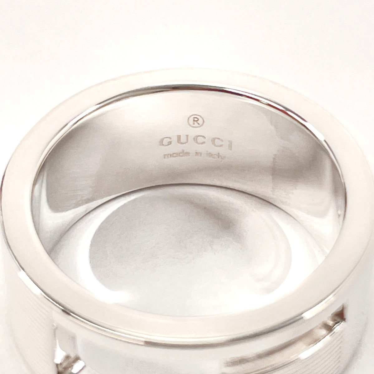 Gucci Silver 925 Cutout G Ring