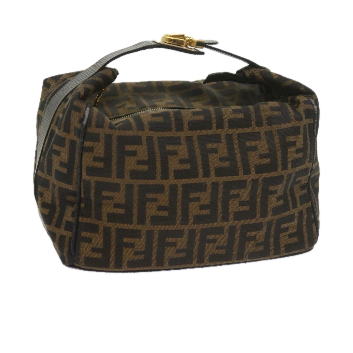 Luxury FendiZucca Canvas Vanity Cosmetic Pouch Black Brown60536