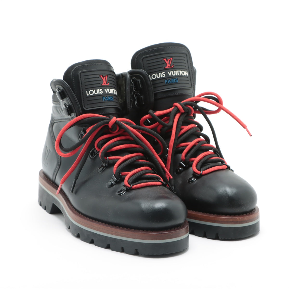 Louis Vuitton 19 Years Leather Boots 5 1/2 Men Black Alpinist Line BM0159