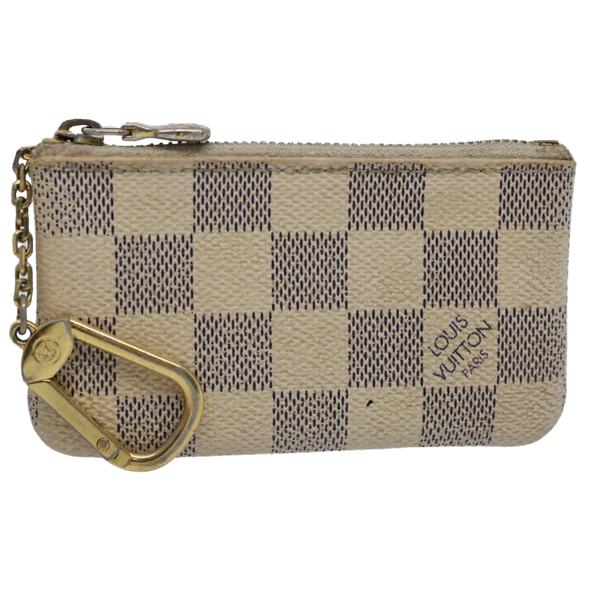 LOUIS VUITTON Damier Azur Pochette Cles Coin Purse N62659 LV 60614