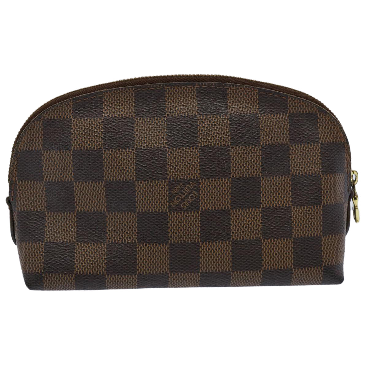 LOUIS VUITTON Damier Ebene Pochette Cosmetic PM Pouch N47516 LV 60837