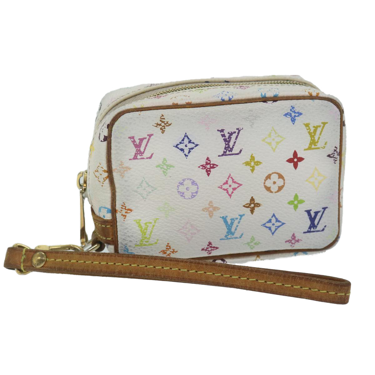 LOUIS VUITTON Monogram Multicolor Trousse Wapity Pouch White M58033 60841