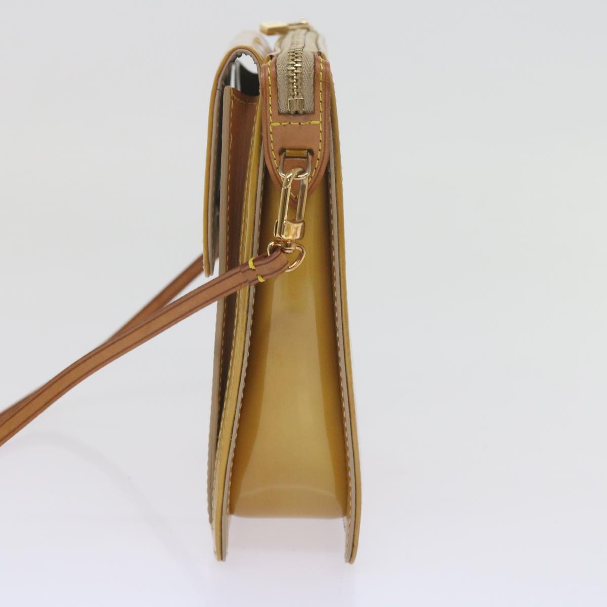 LOUIS VUITTON Monogram Vernis Motto Accessory Pouch Beige M91136 LV 60859
