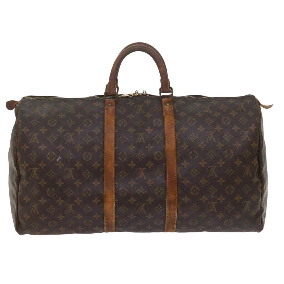 LOUIS VUITTON Monogram Keepall 55 Boston Bag M41424 LV 60912