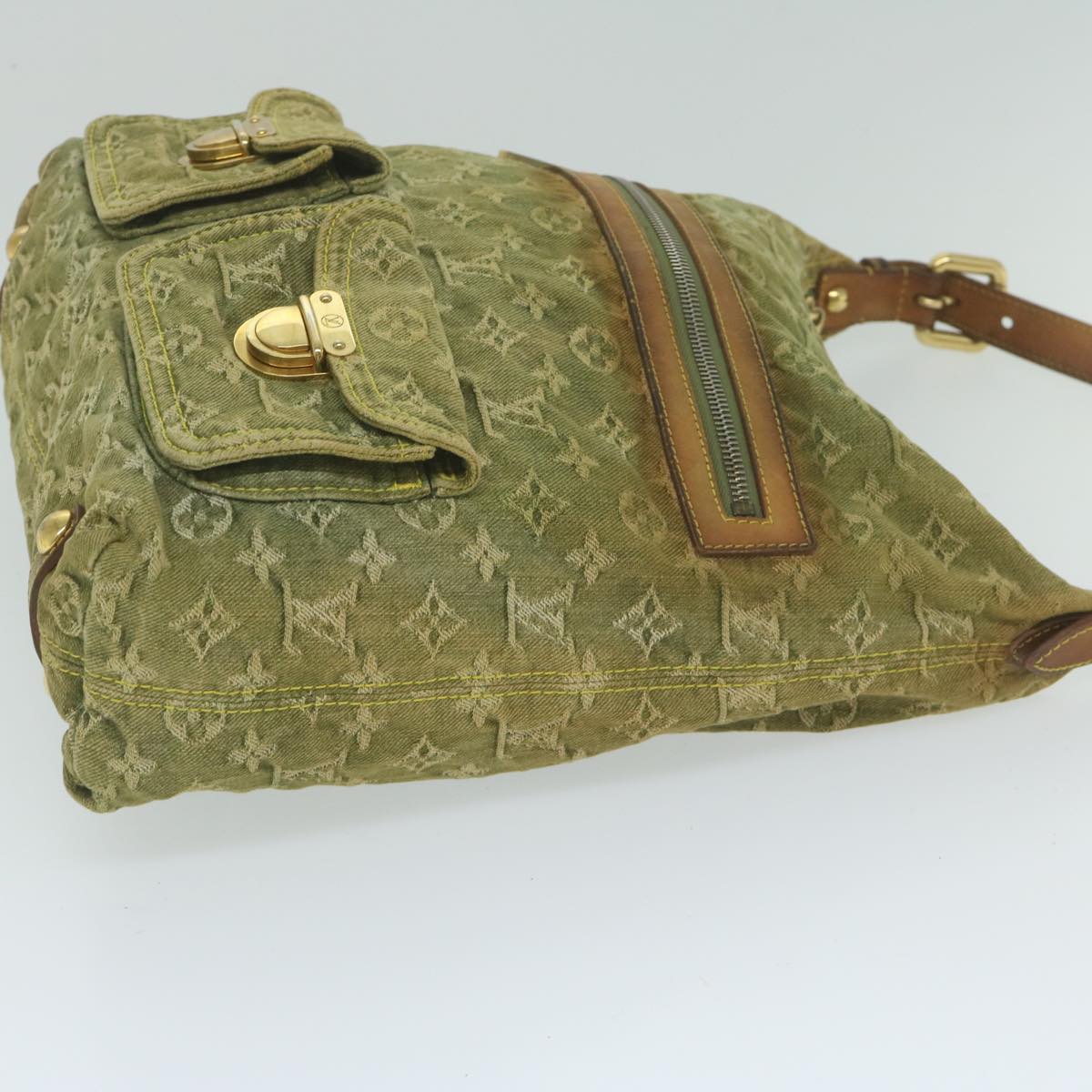 LOUIS VUITTON Monogram Denim Buggy GM Shoulder Bag Riken M95211 LV 60916