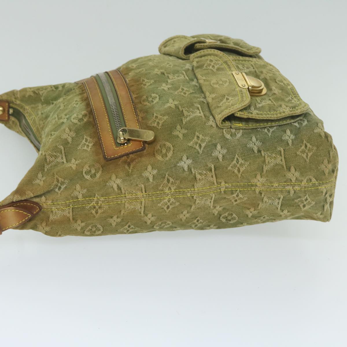 LOUIS VUITTON Monogram Denim Buggy GM Shoulder Bag Riken M95211 LV 60916