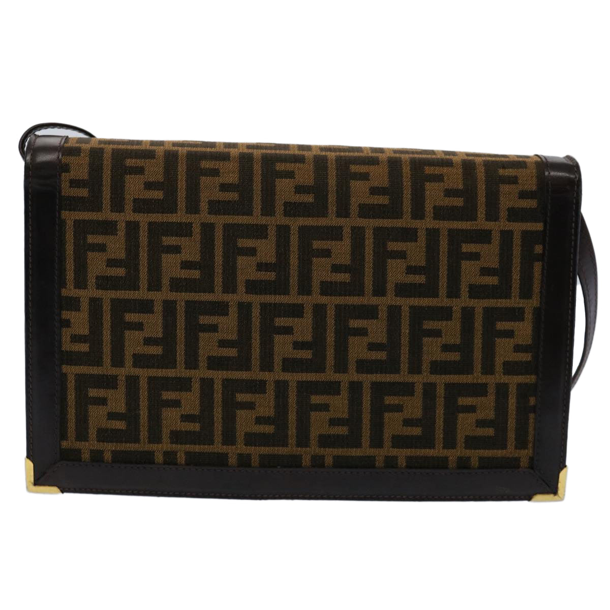 Luxury FendiZucca Canvas Shoulder Bag Brown60957