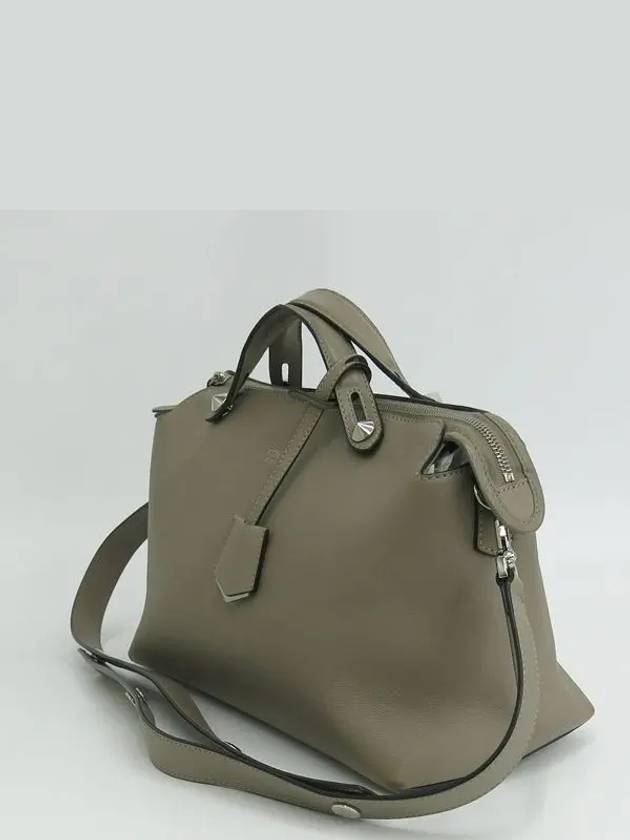 Luxury Fendi 8BL125 Gray Color Leather By The Way Large Tote Bag Shoulder Strap 2WAY