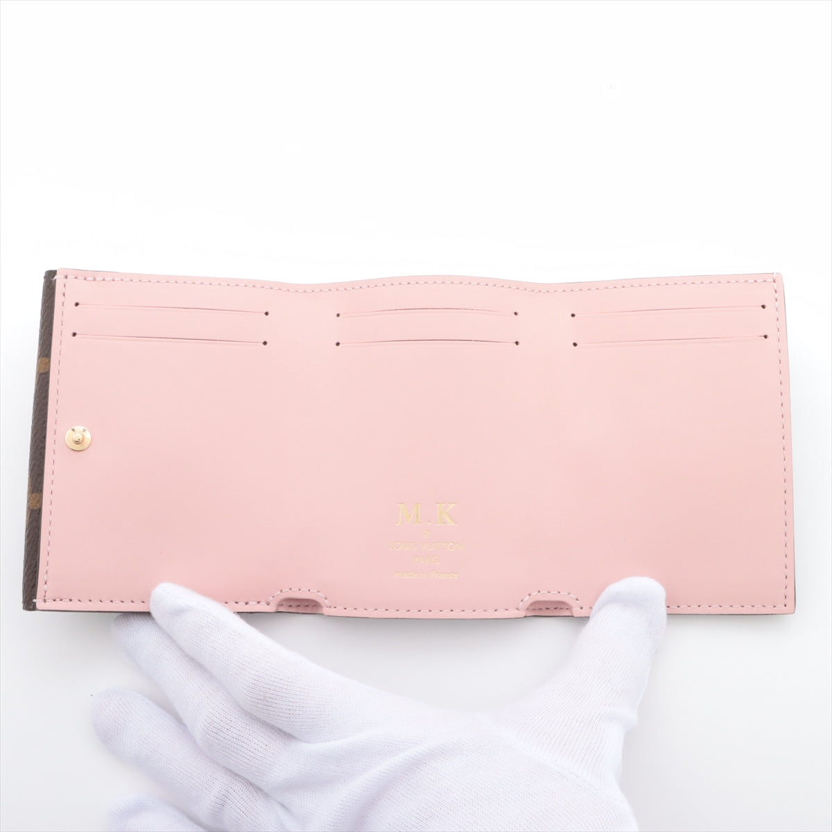 Louis Vuitton Monogram Portfolio Celeste M81665 Rose Valerie Compact  Reaction Wallet