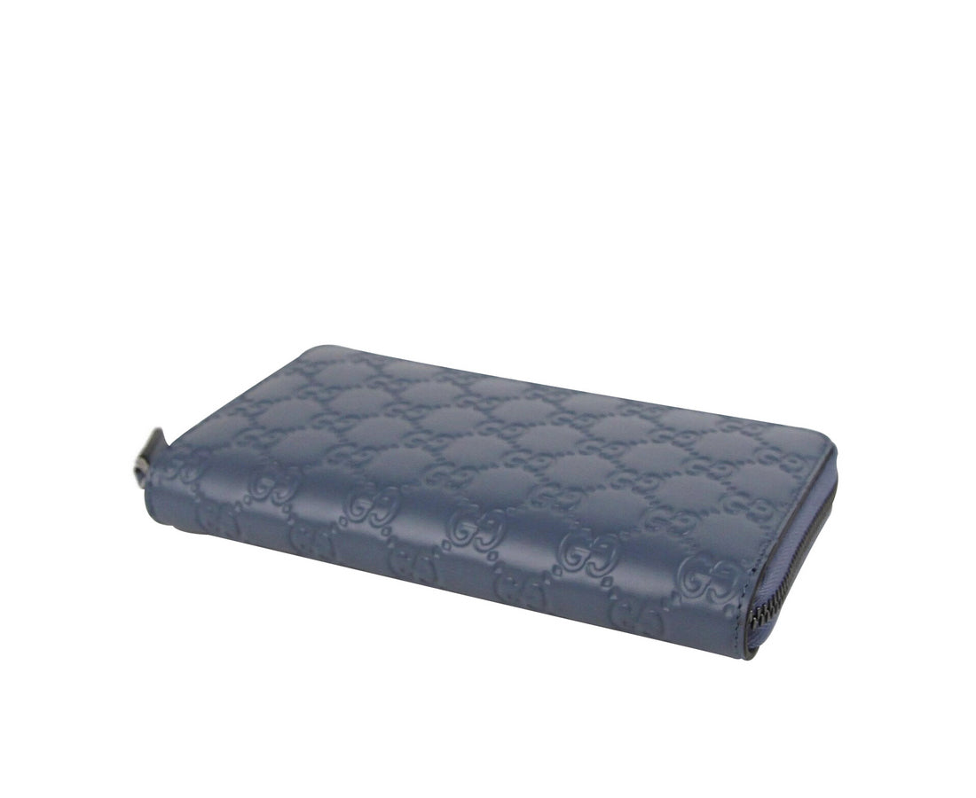 Gucci Women's Periwinkle Leather Zip Around Wallet