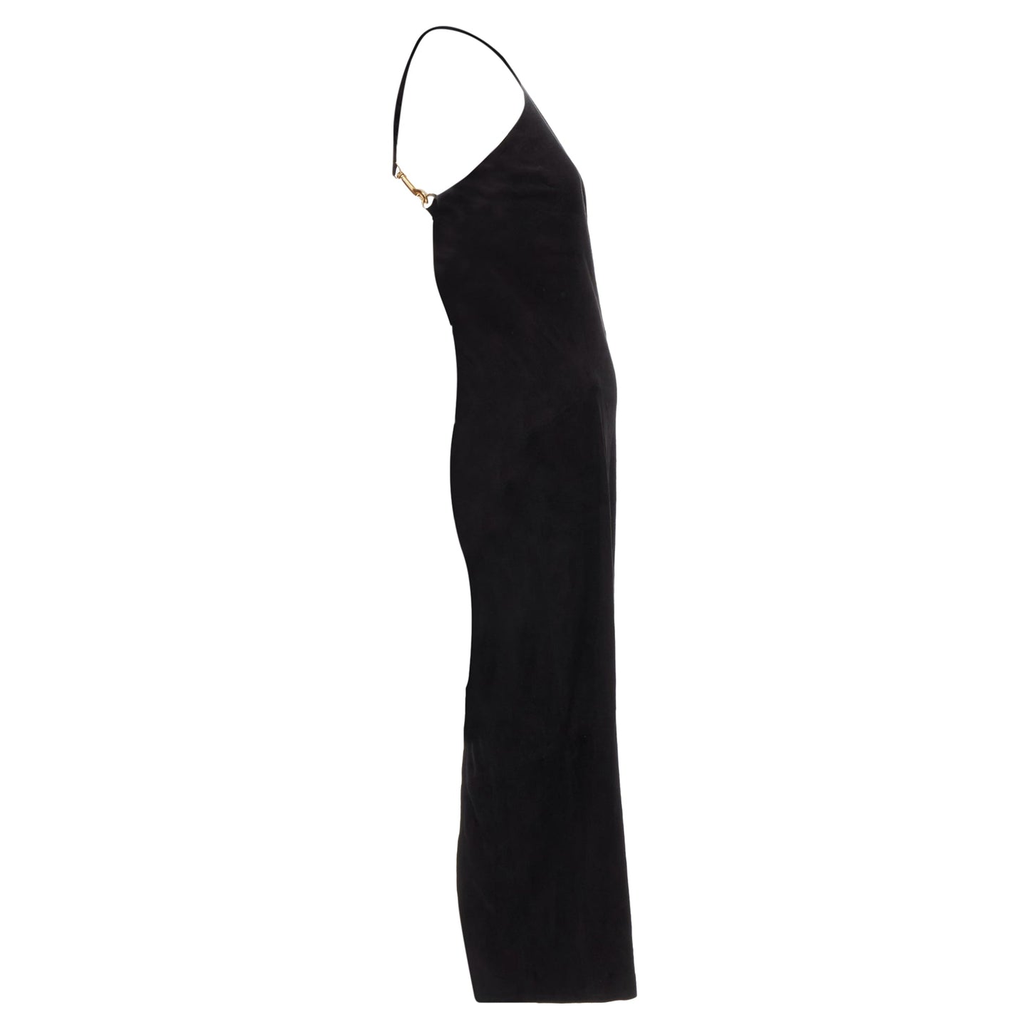 Gucci Tom Ford genuine suede buckle backless pencil dress