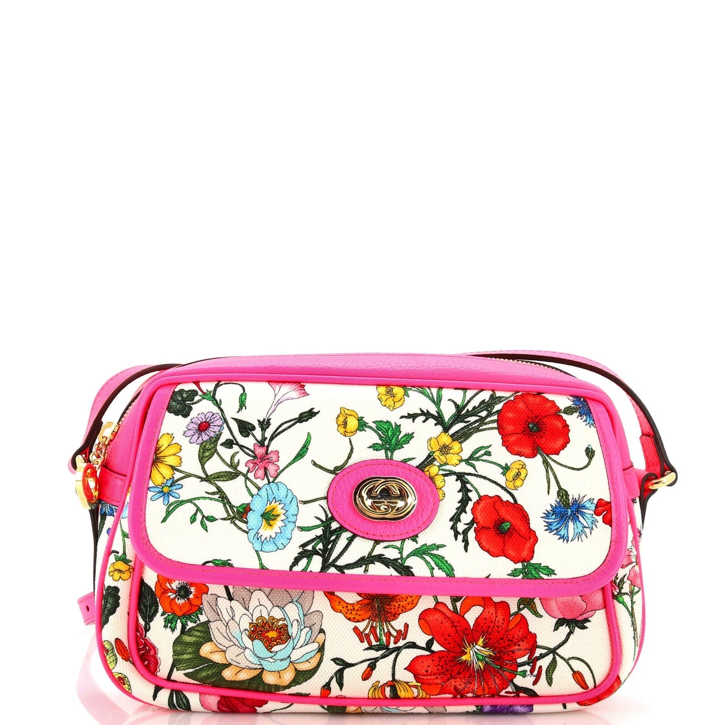 Luxury Gucci Trending 2025 Shoulder Bag Flora Canvas Small