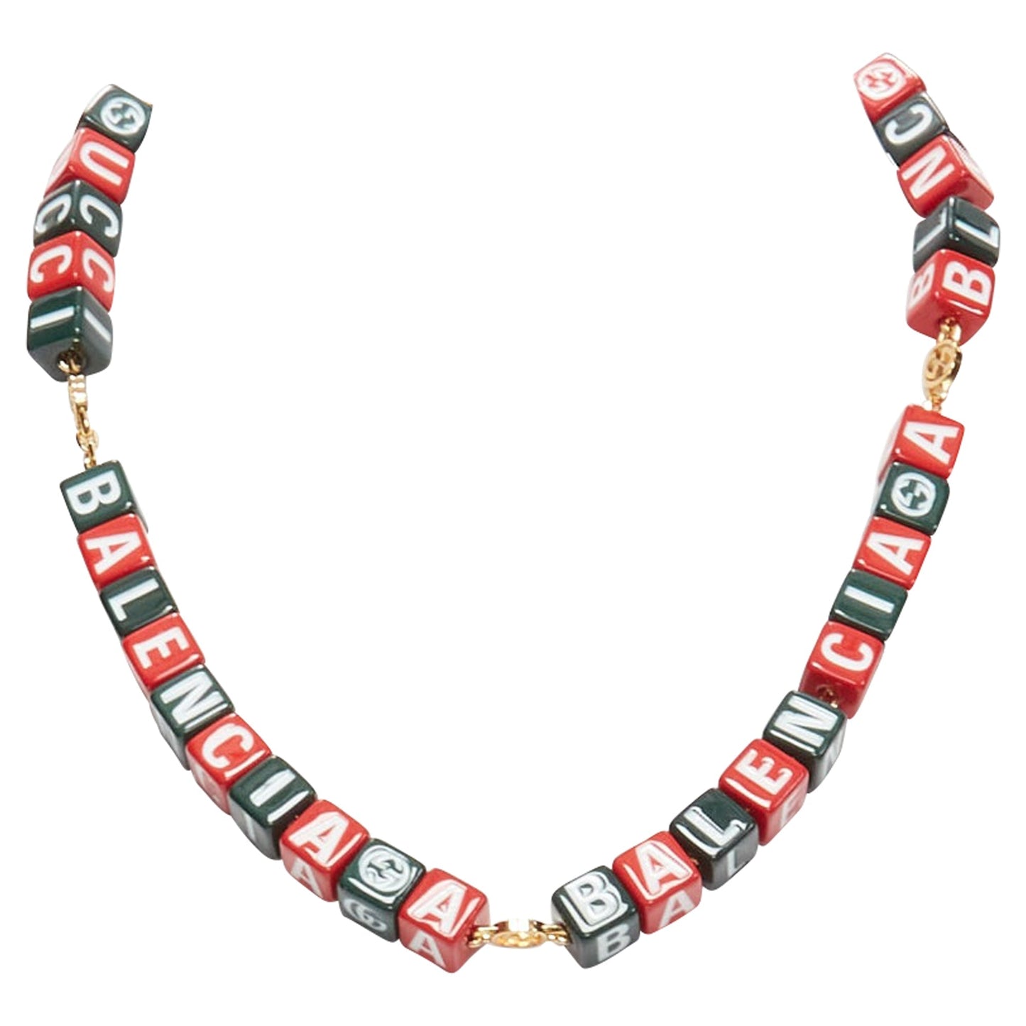 Gucci Balenciaga Hacker Project Symbols Cubes Short Necklace