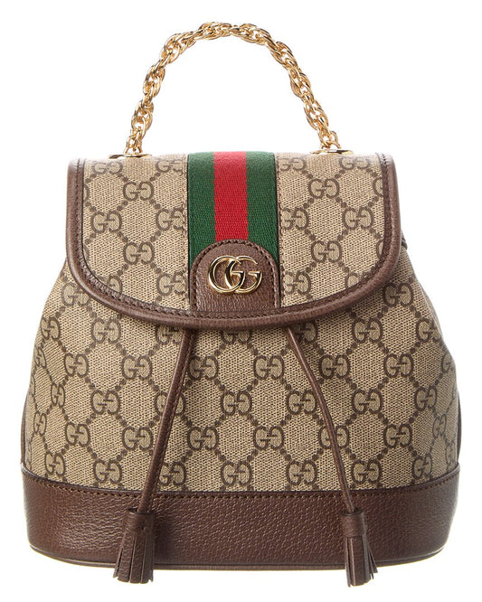 Luxury Gucci Trending 2025 Ophidia Mini GG Supreme Canvas & Leather Backpack