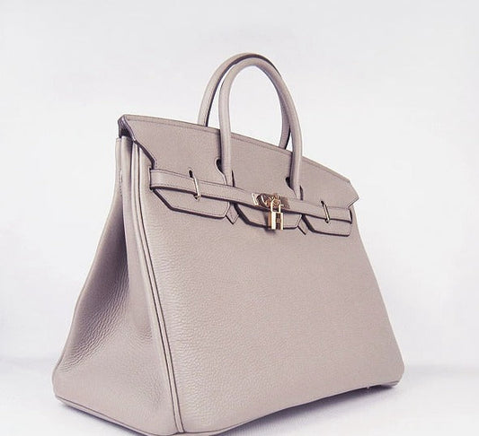 Luxury Hermes Birkin 35CM Togo Leather Handbags 6099 grey golden