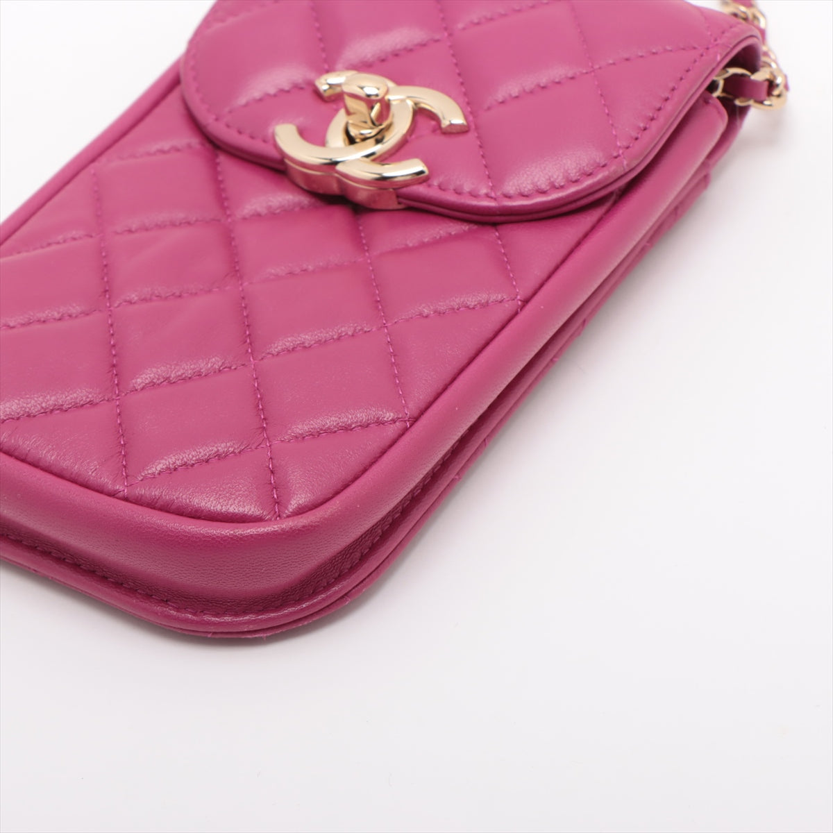 Chanel Lambskin  Ramsay Chain Shoulder Bag Rose G  28th
