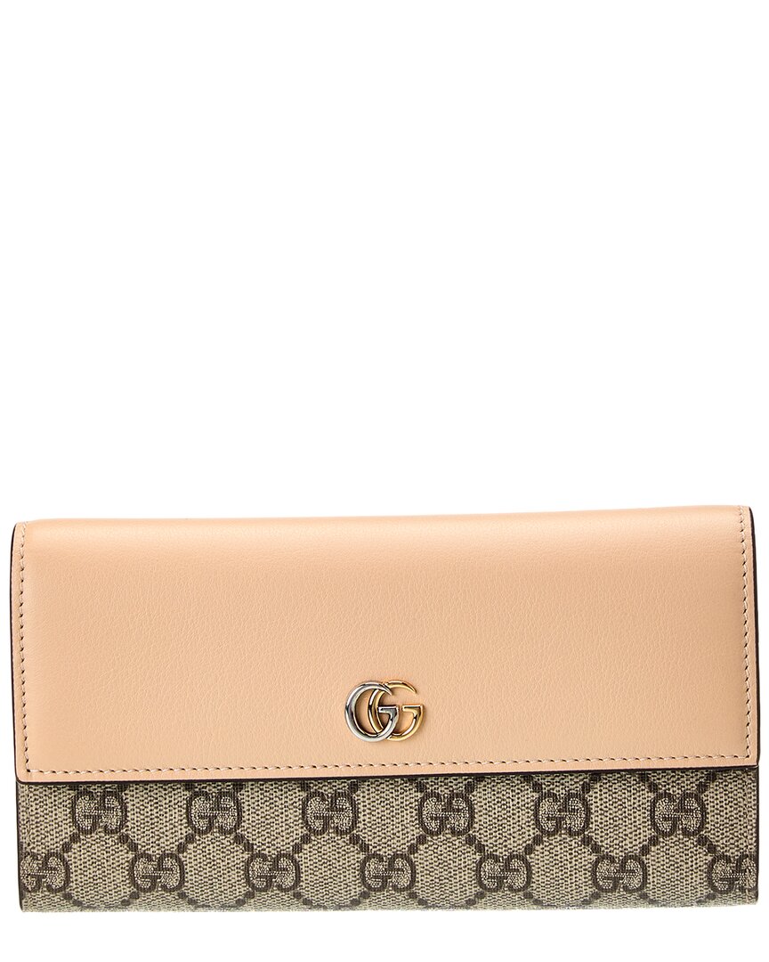 Gucci Marmont GG Supreme Canvas & Leather Continental Wallet