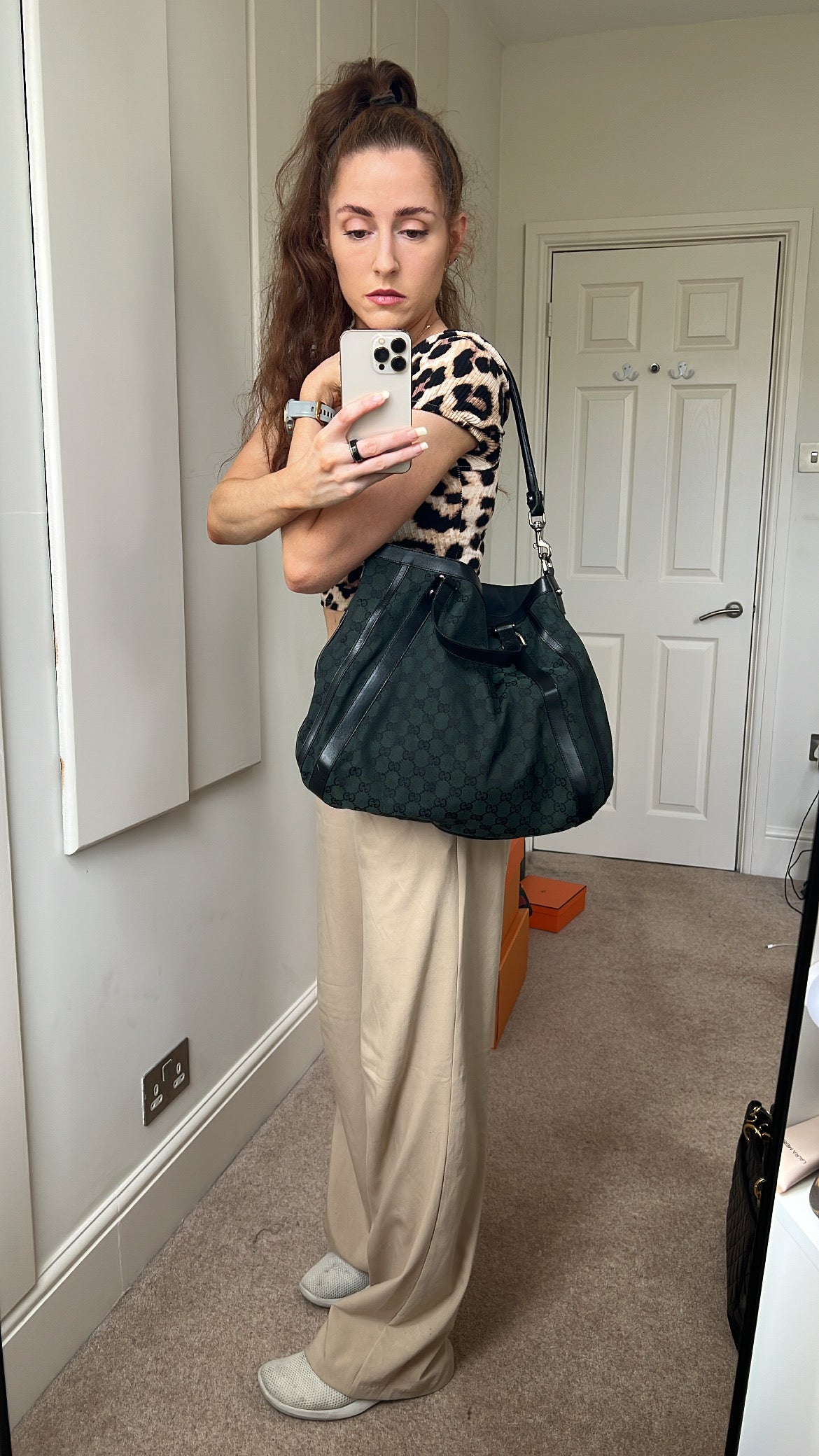 Luxury Gucci Trending 2025 Abbey Convertible GG Canvas Tote