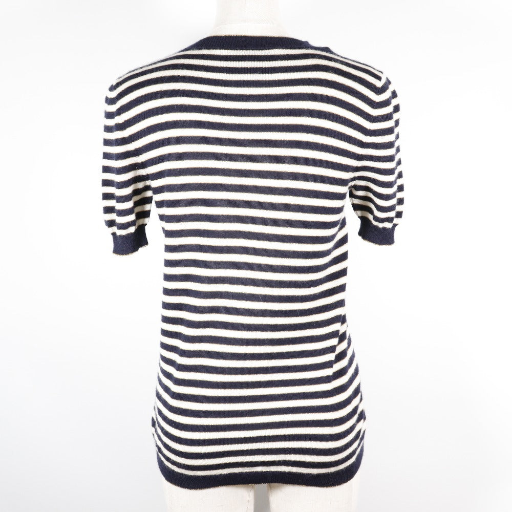 Luxury Gucci Trending 2025 Cashmere Silk Knit Border T-Shirt