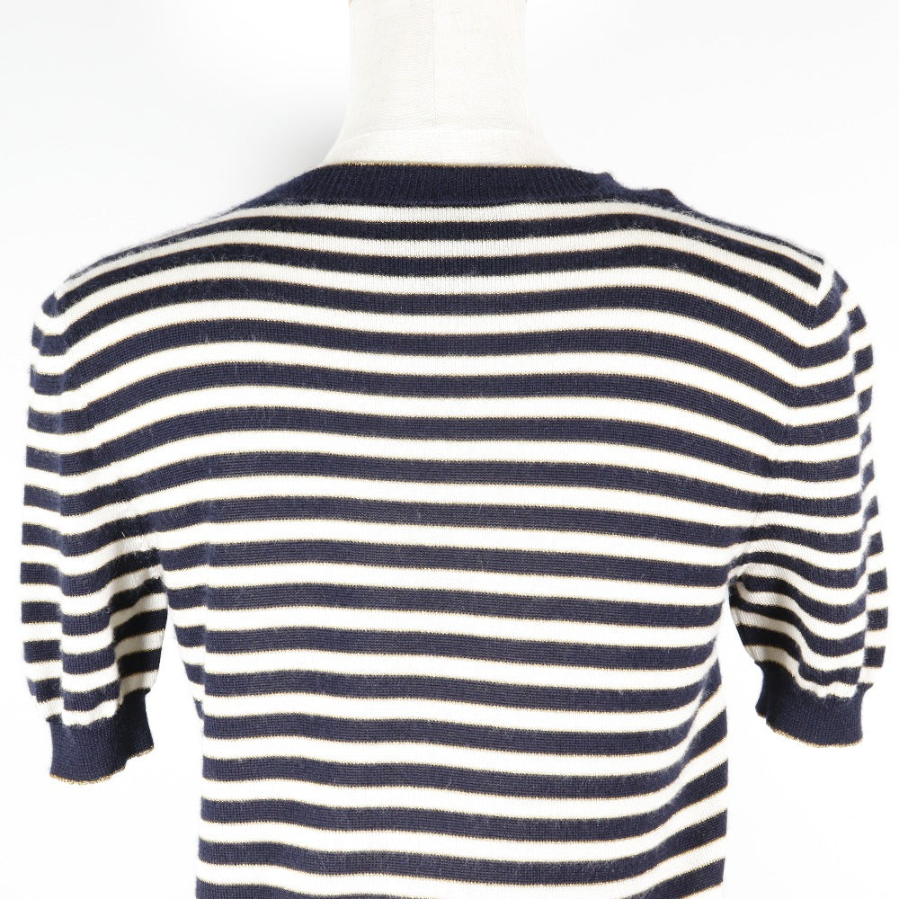 Luxury Gucci Trending 2025 Cashmere Silk Knit Border T-Shirt