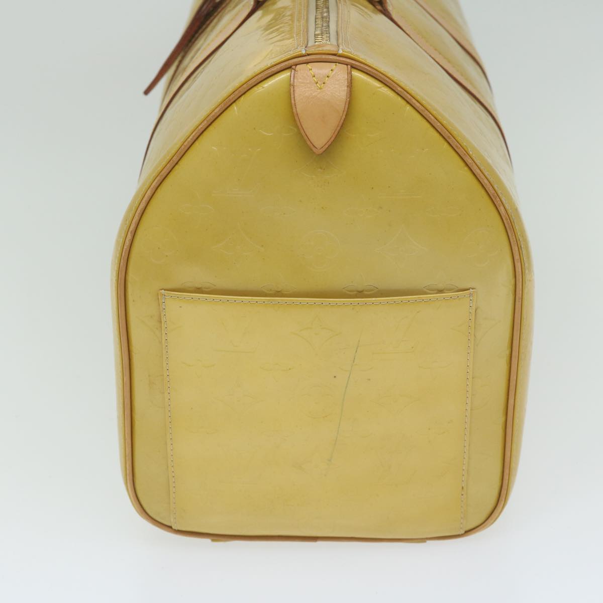 LOUIS VUITTON Monogram Vernis Mercer Boston Bag Beige M91000 LV 61172