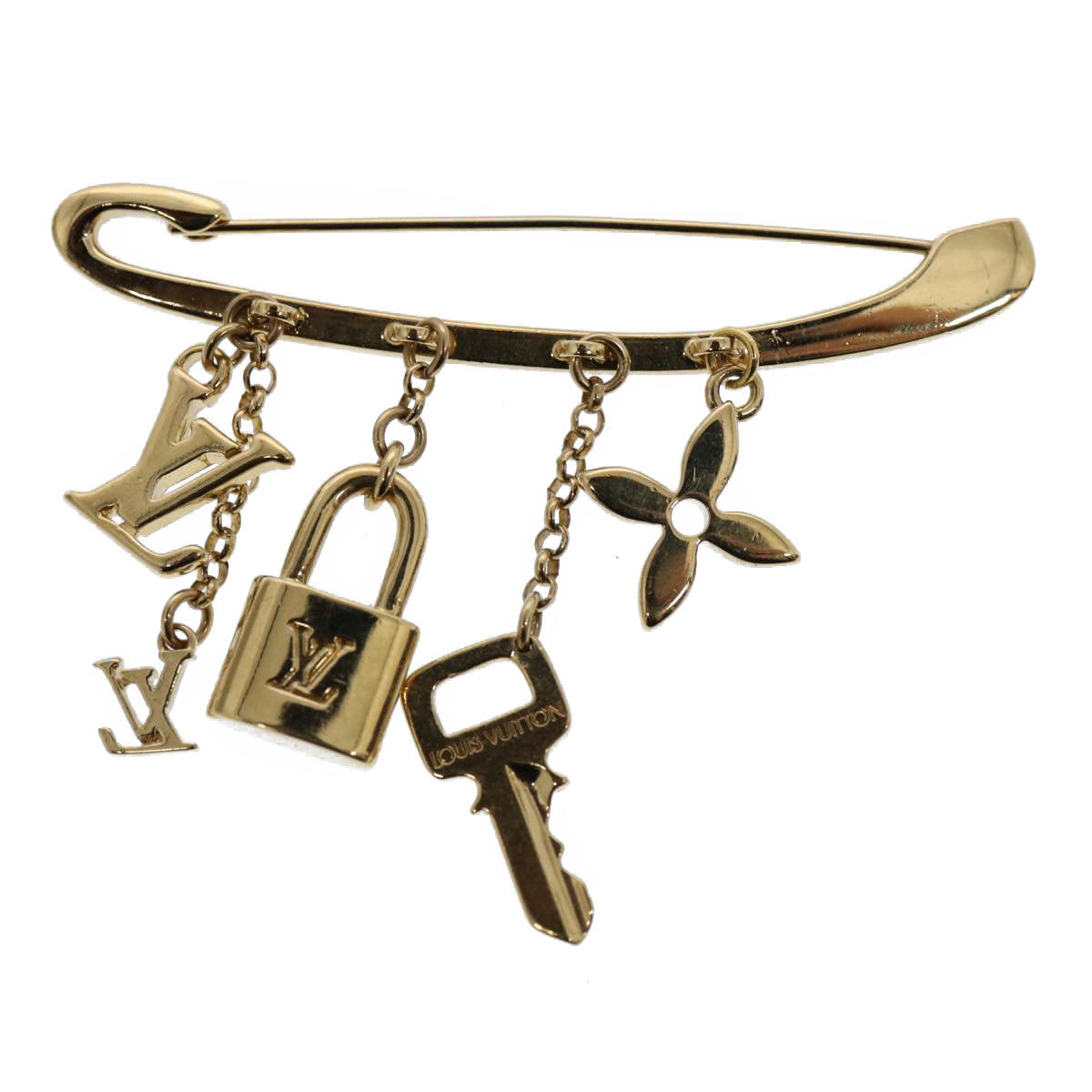 LOUIS VUITTON Broche Evangelion Rispin Brooch Gold Tone M64906 LV 61185