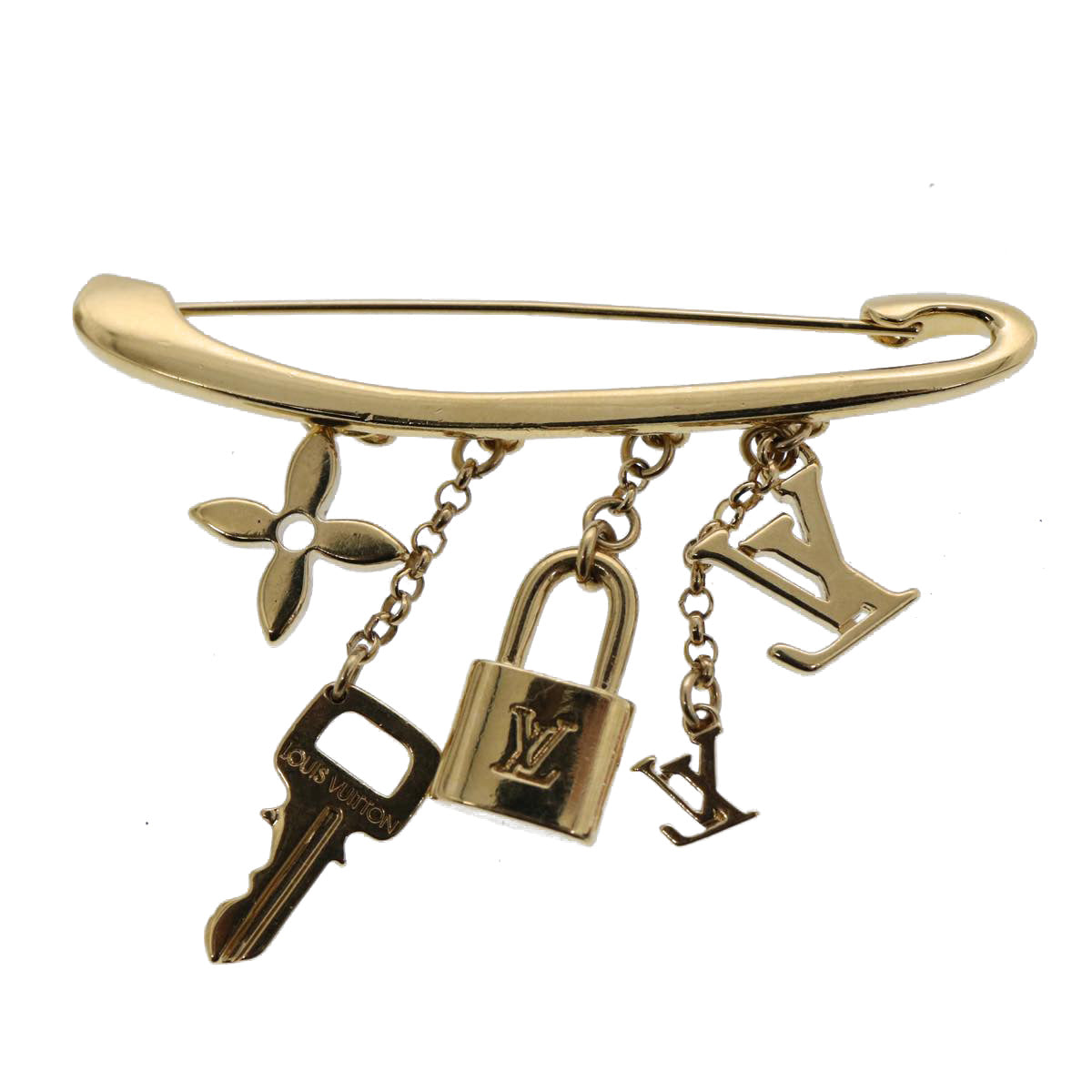 LOUIS VUITTON Broche Evangelion Rispin Brooch Gold Tone M64906 LV 61185