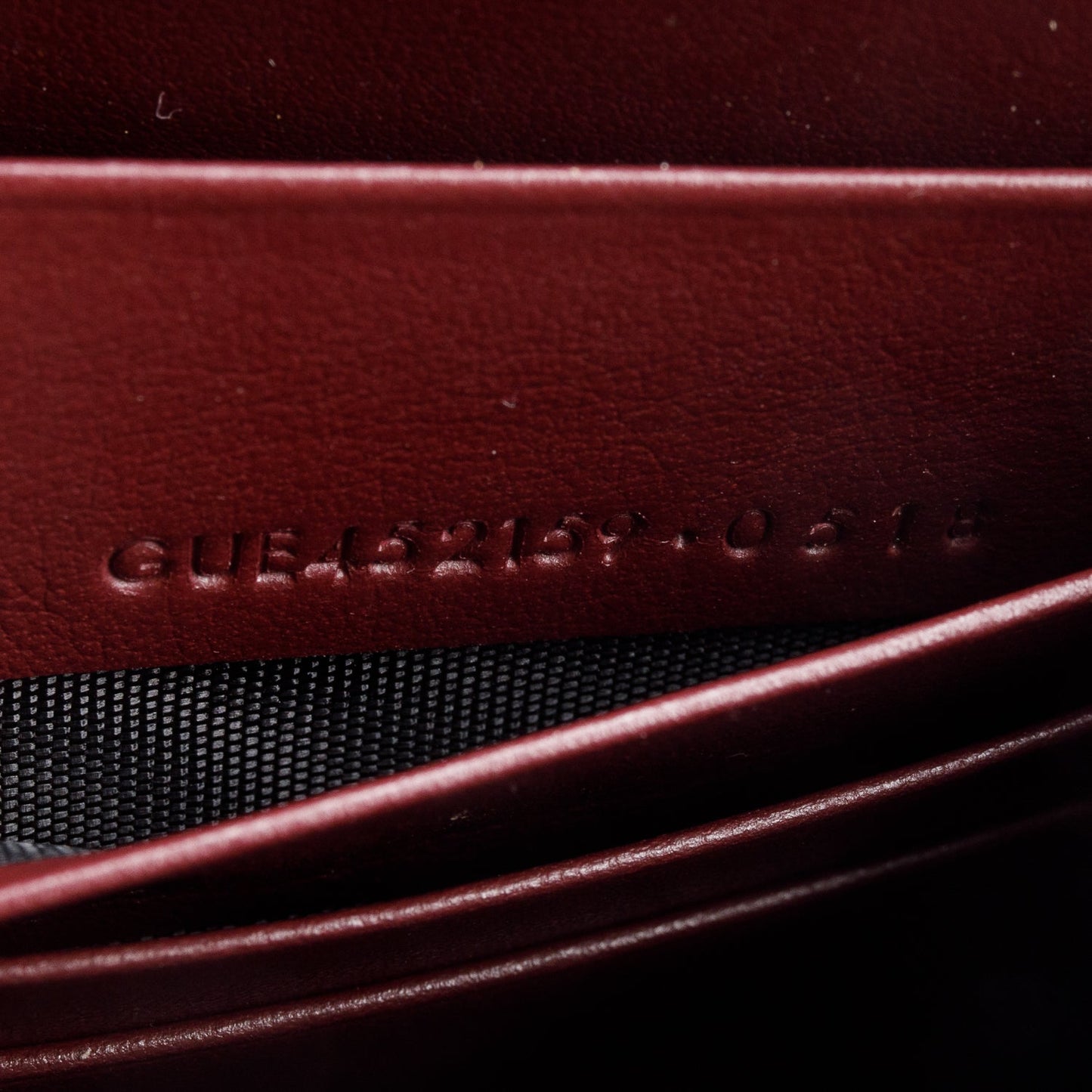 Saint Laurent Burgundy Croc Embossed Leather Kate Tassel Wallet on Chain