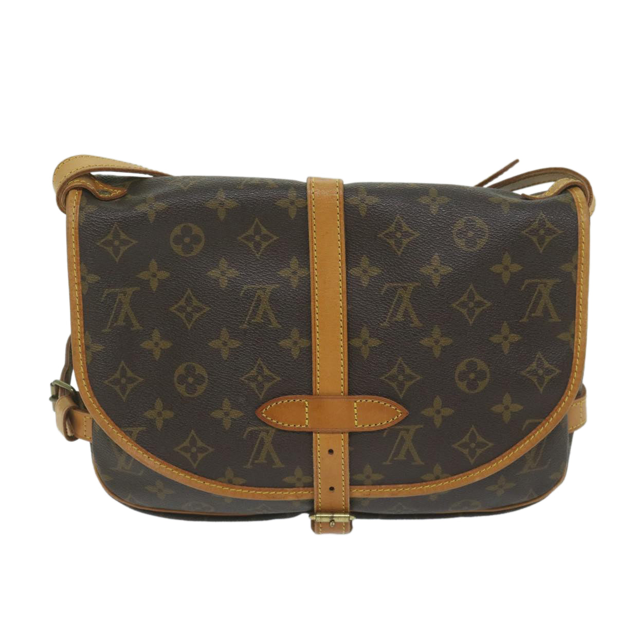 LOUIS VUITTON Monogram Saumur 30 Shoulder Bag M42256 LV 61335