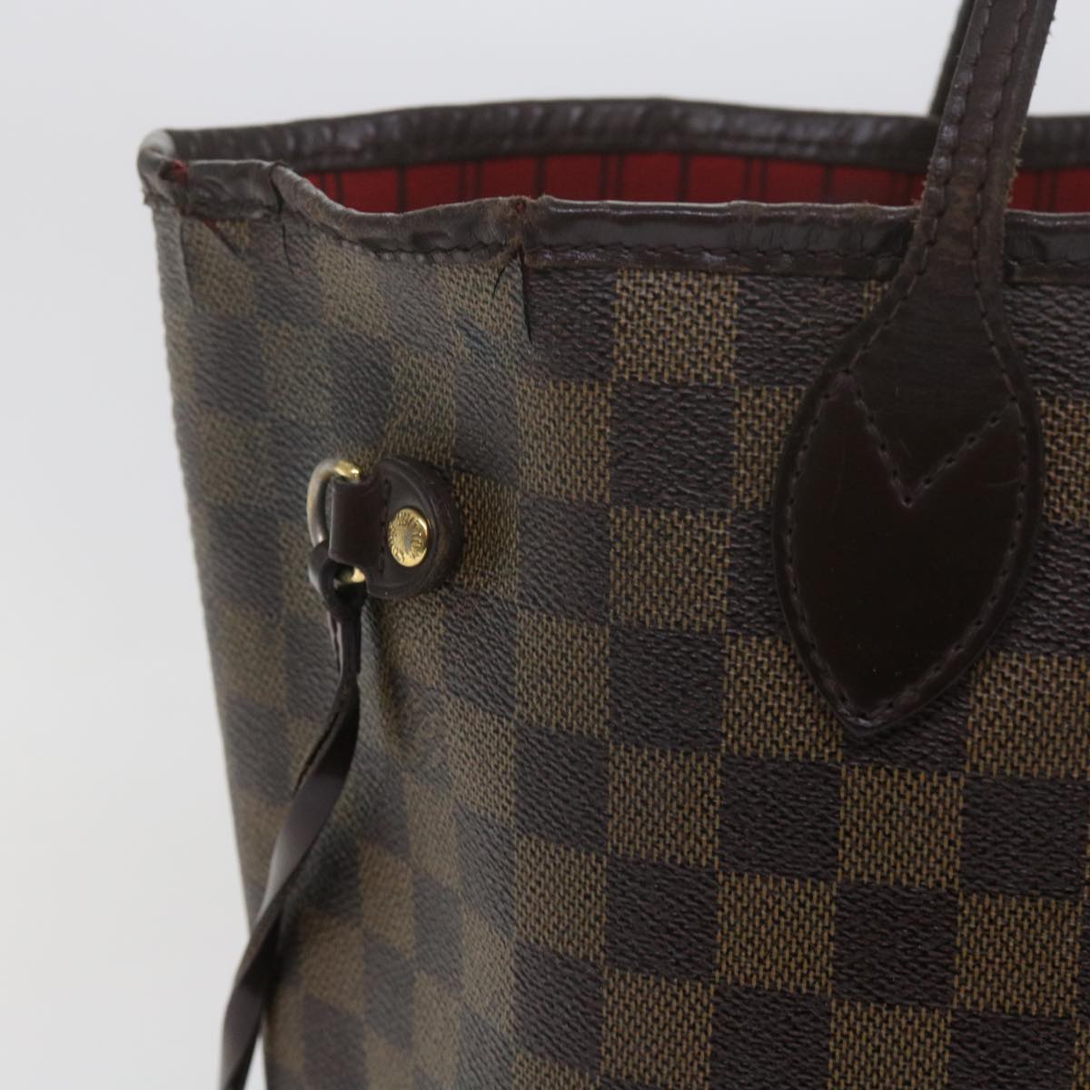 LOUIS VUITTON Damier Ebene Neverfull MM Tote Bag N51105 LV 61370