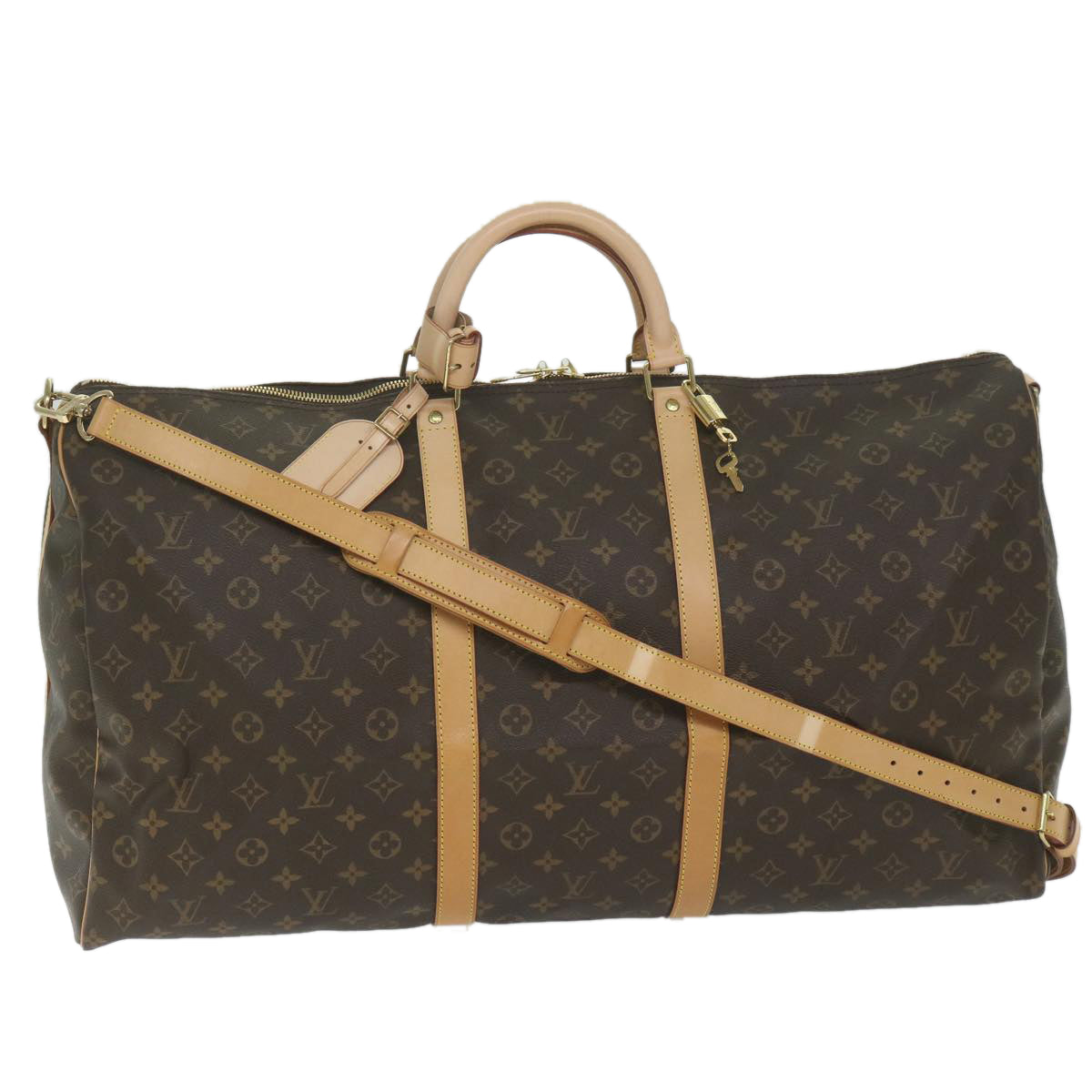 LOUIS VUITTON Monogram Keepall Bandouliere 60 Boston Bag M41412 LV 61371S