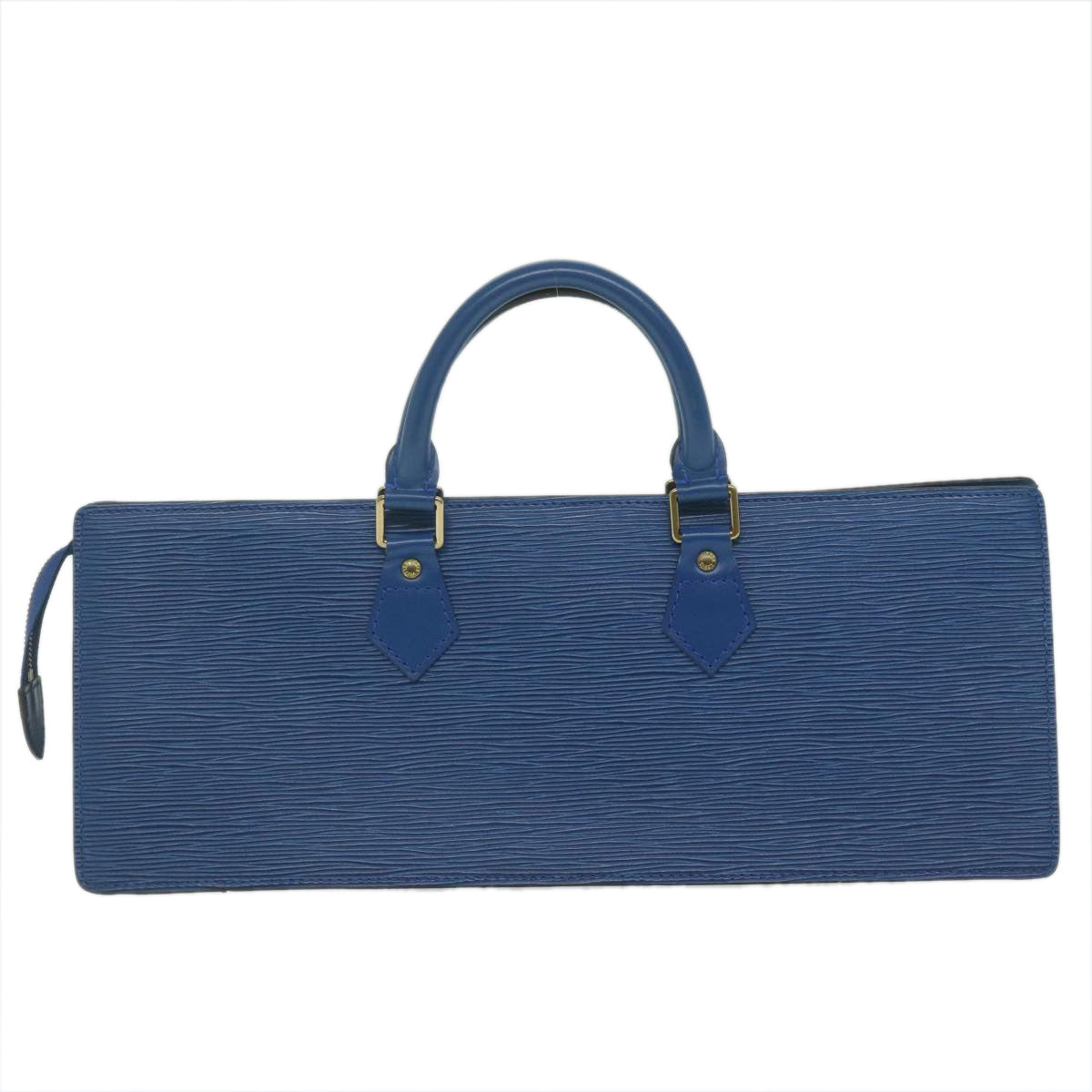 LOUIS VUITTON Epi Sac Triangle Hand Bag Blue M52095 LV 61394