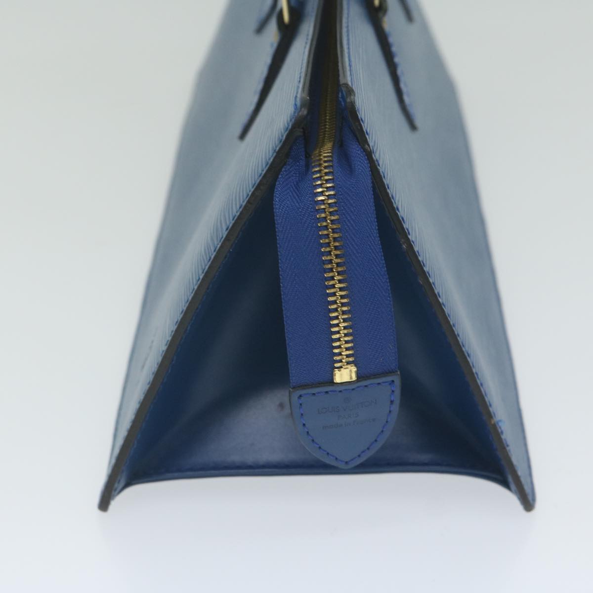 LOUIS VUITTON Epi Sac Triangle Hand Bag Blue M52095 LV 61394