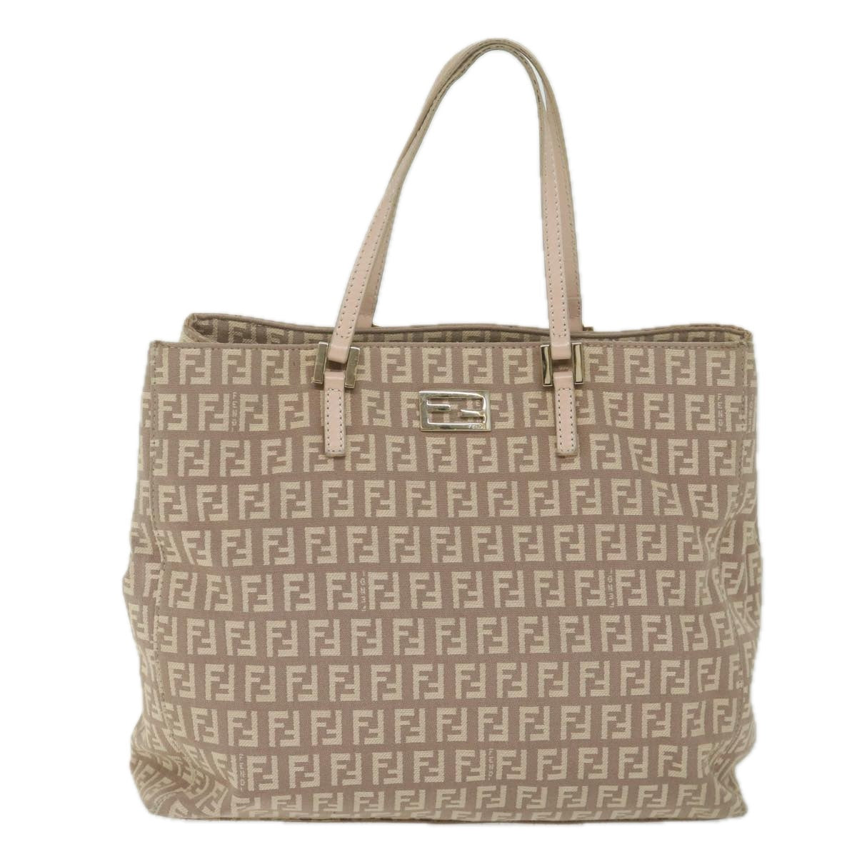 Luxury FendiZucchino Canvas Hand Bag Beige61442