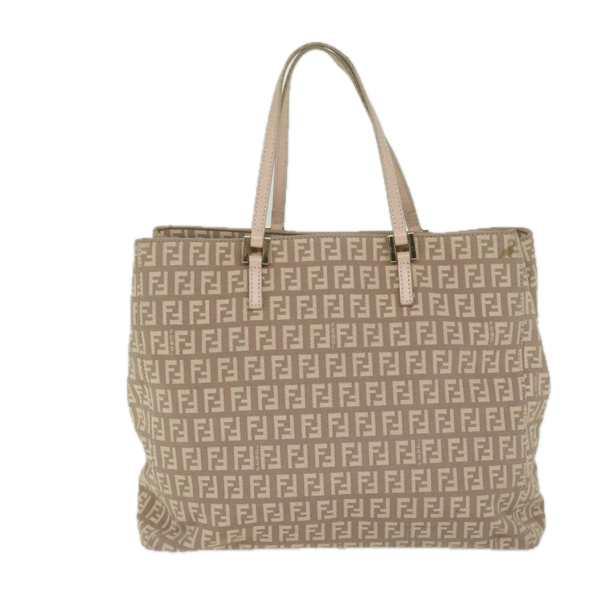 Luxury FendiZucchino Canvas Hand Bag Beige61442