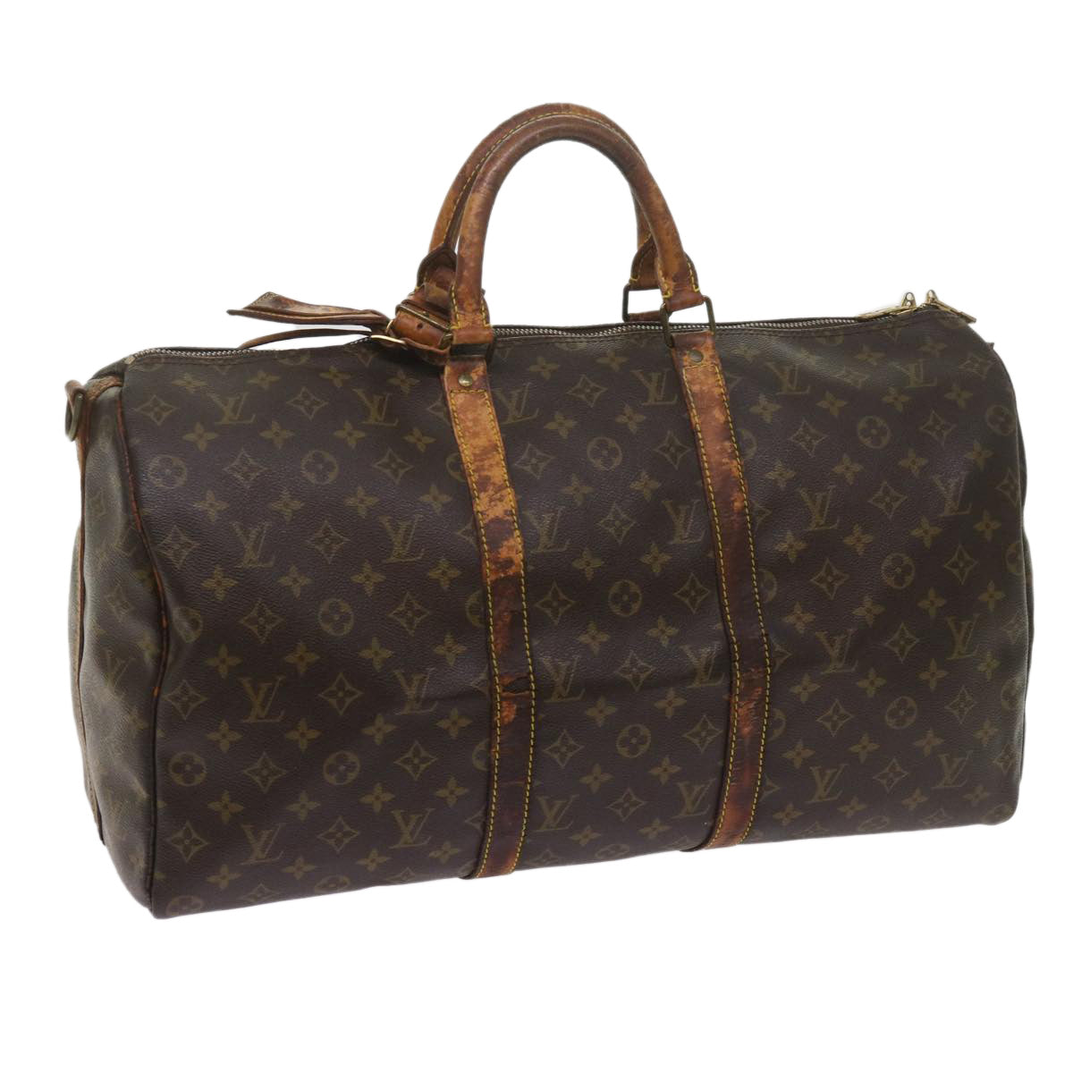 LOUIS VUITTON Monogram Keepall Bandouliere 50 Boston Bag M41416 LV 61496