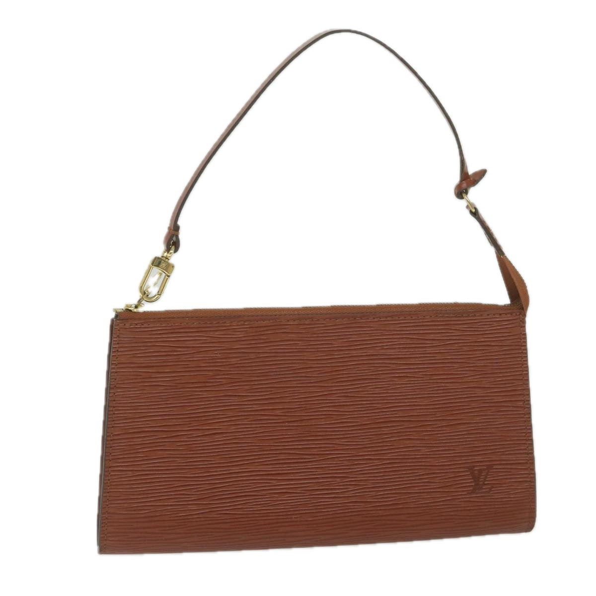 LOUIS VUITTON Epi Pochette Accessoires Pouch Brown M52953 LV 61514