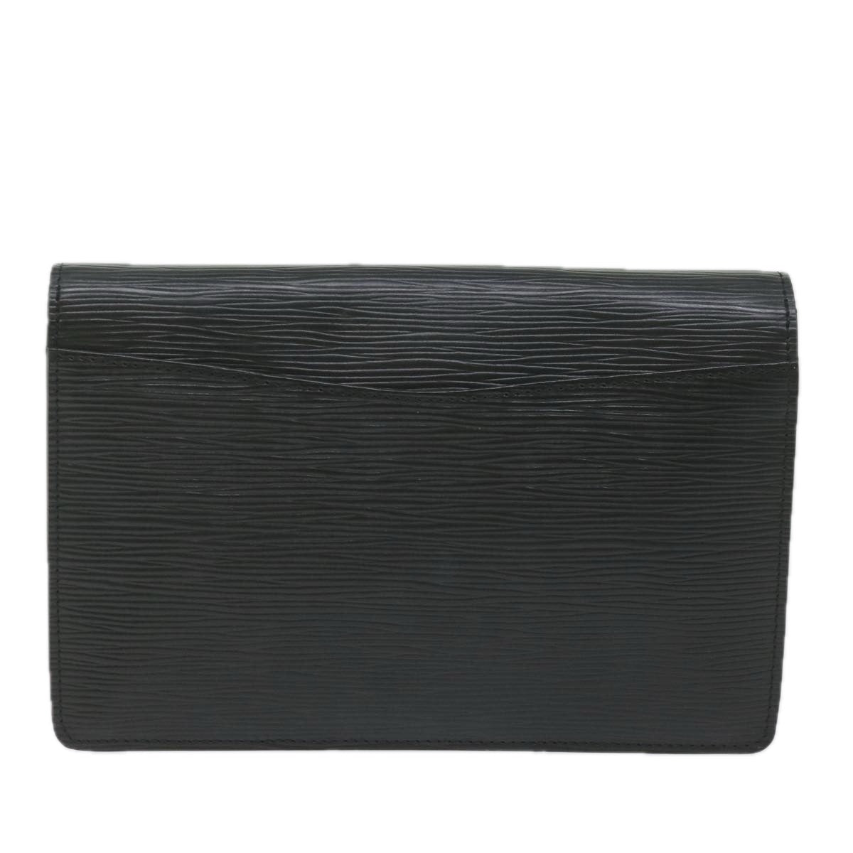 LOUIS VUITTON Epi Montaigne 23 Clutch Bag Black M52662 LV 61524